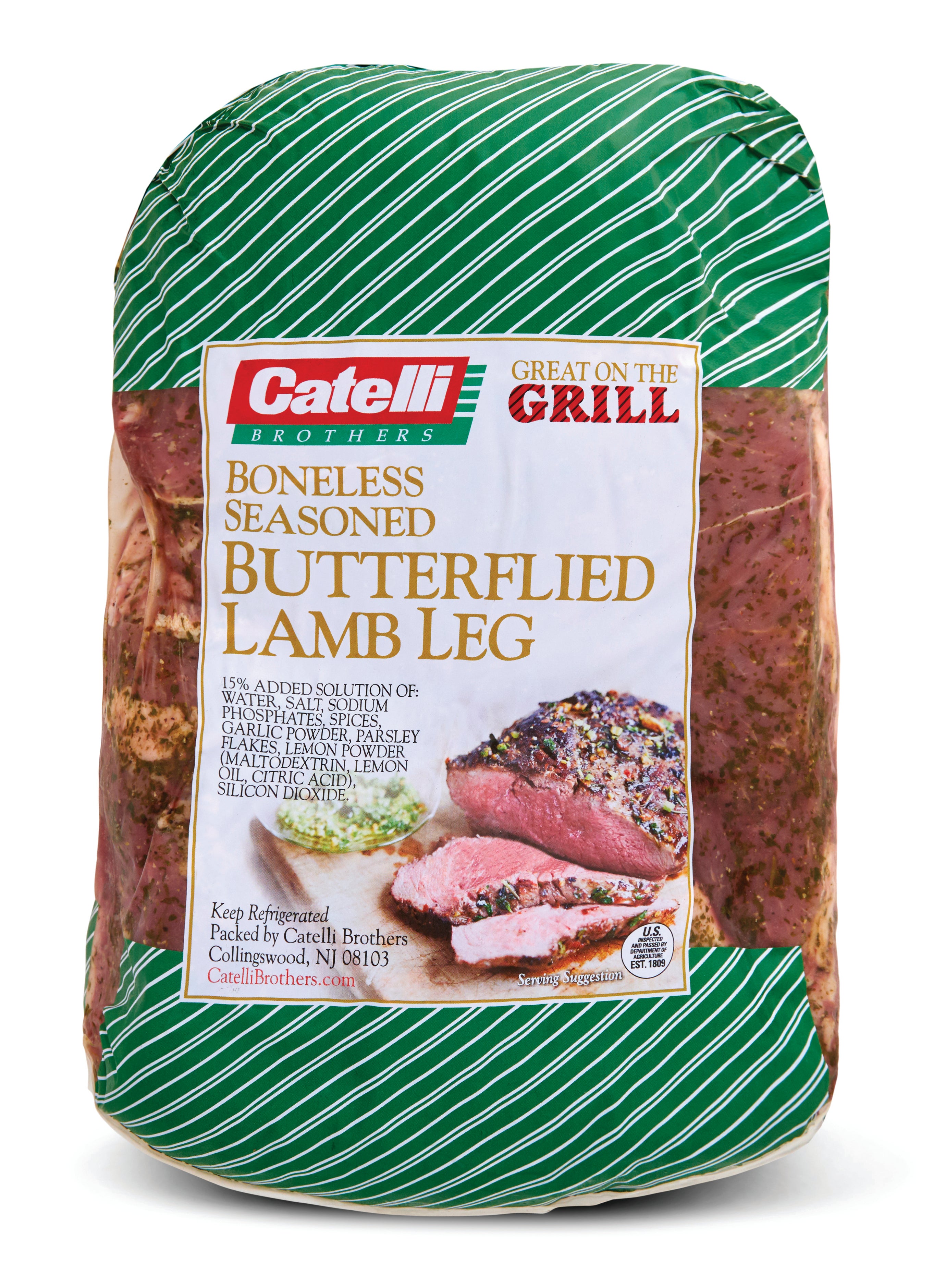 Lamb Leg Boneless Butterflied Seasoned