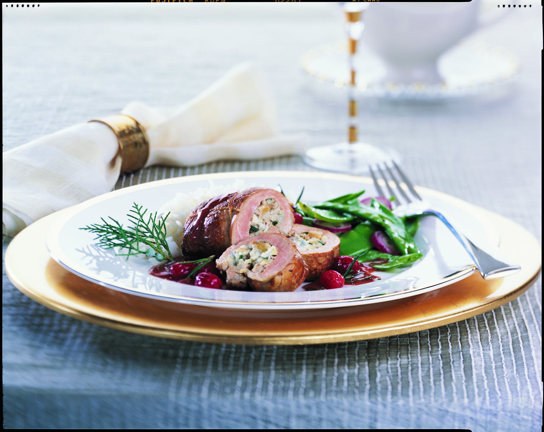 Blue Cheese-Stuffed Paupiettes of Veal with Port Sauce