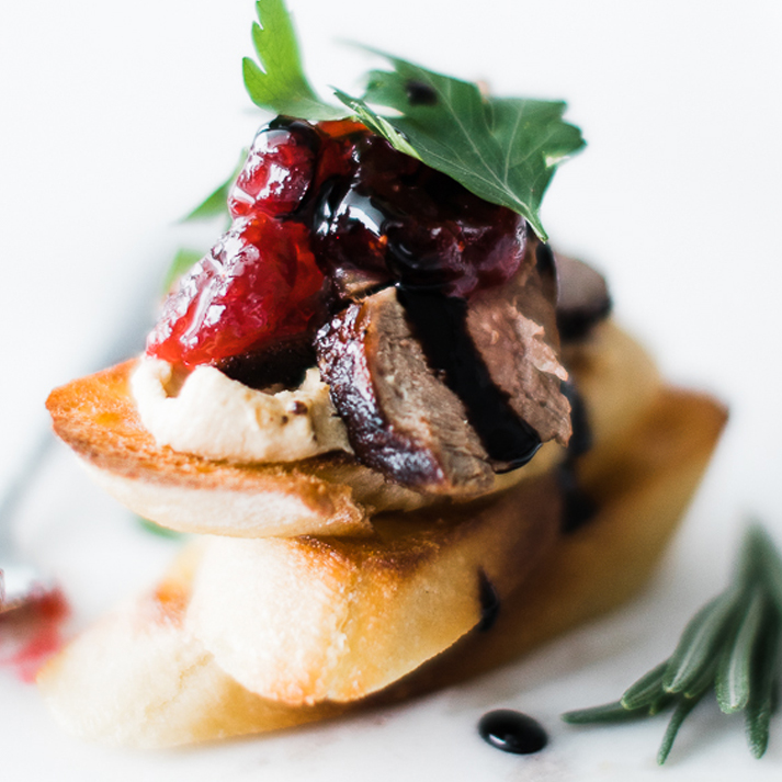 American Lamb Sirloin Crostini