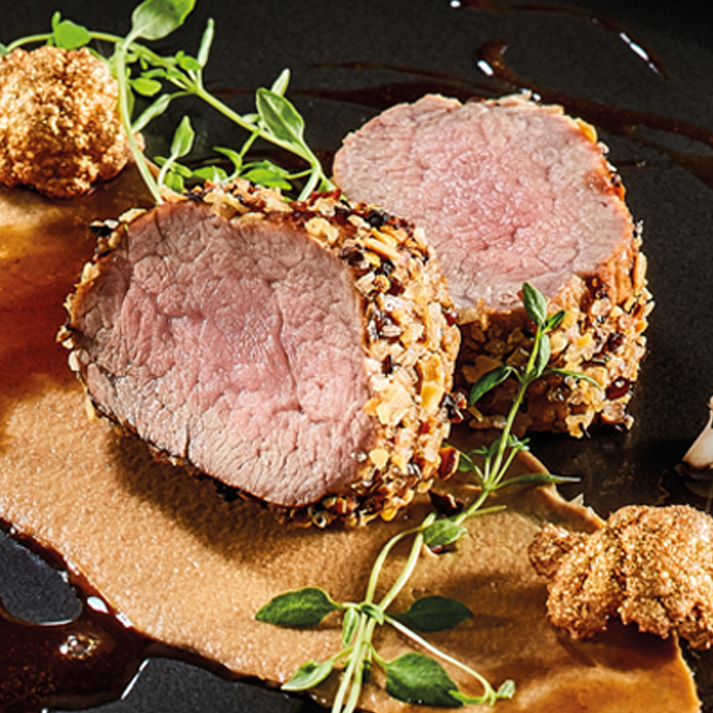 Spiced Veal Medallions with Port Sauce