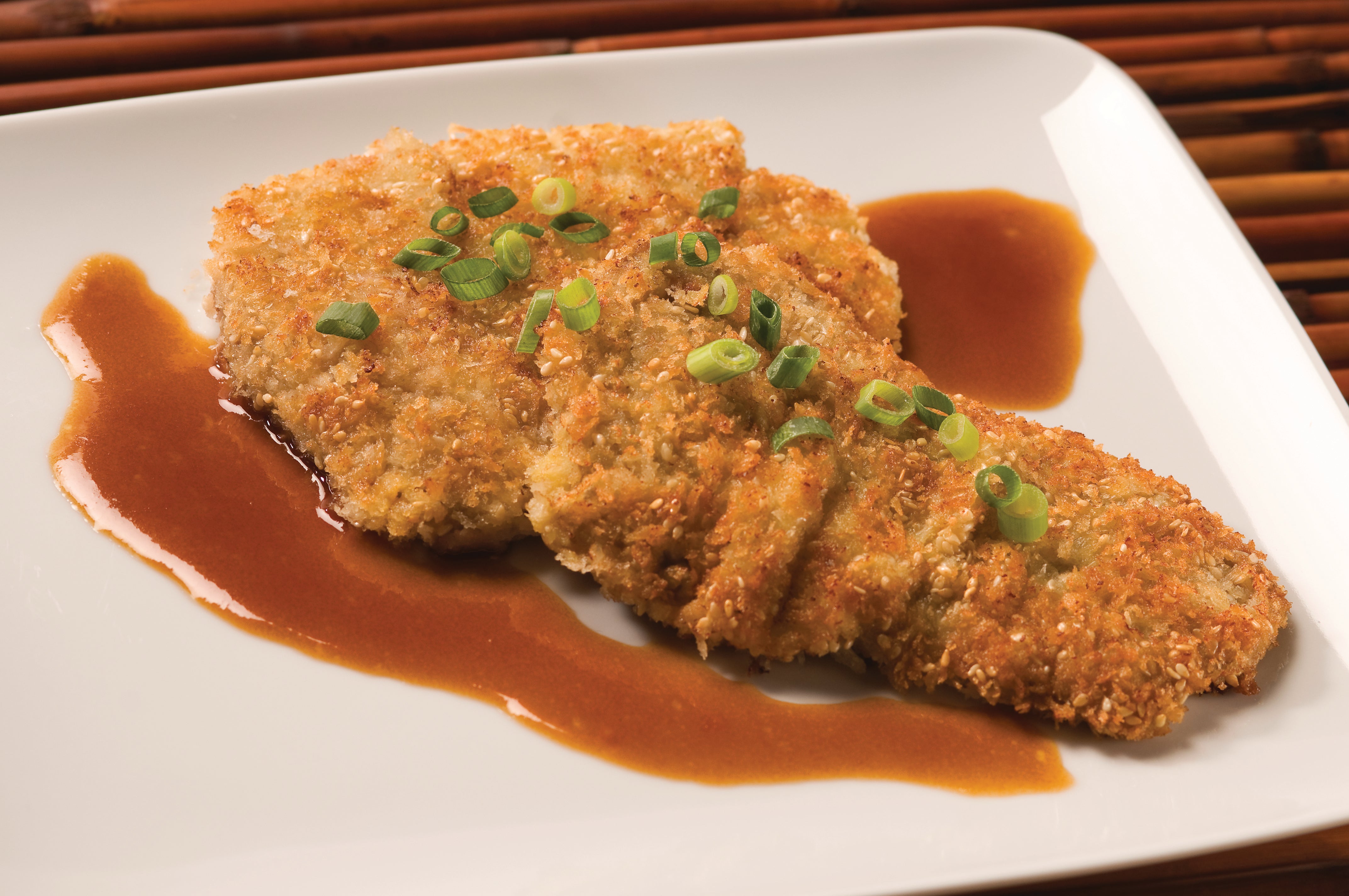 Crispy Sesame Veal with Asian Butter Sauce 