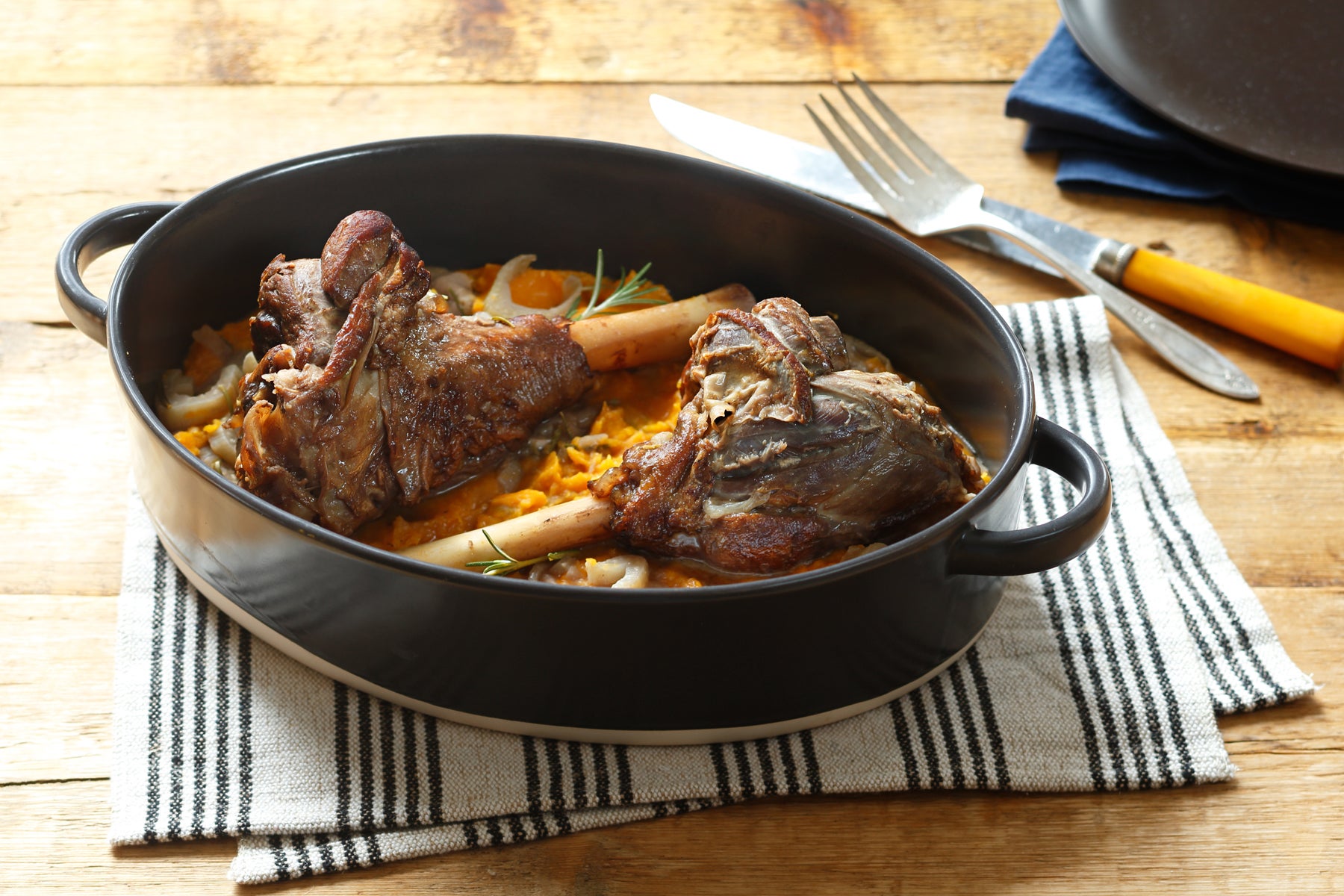 “The Country Cat’s” Red Wine-Braised Lamb Shank