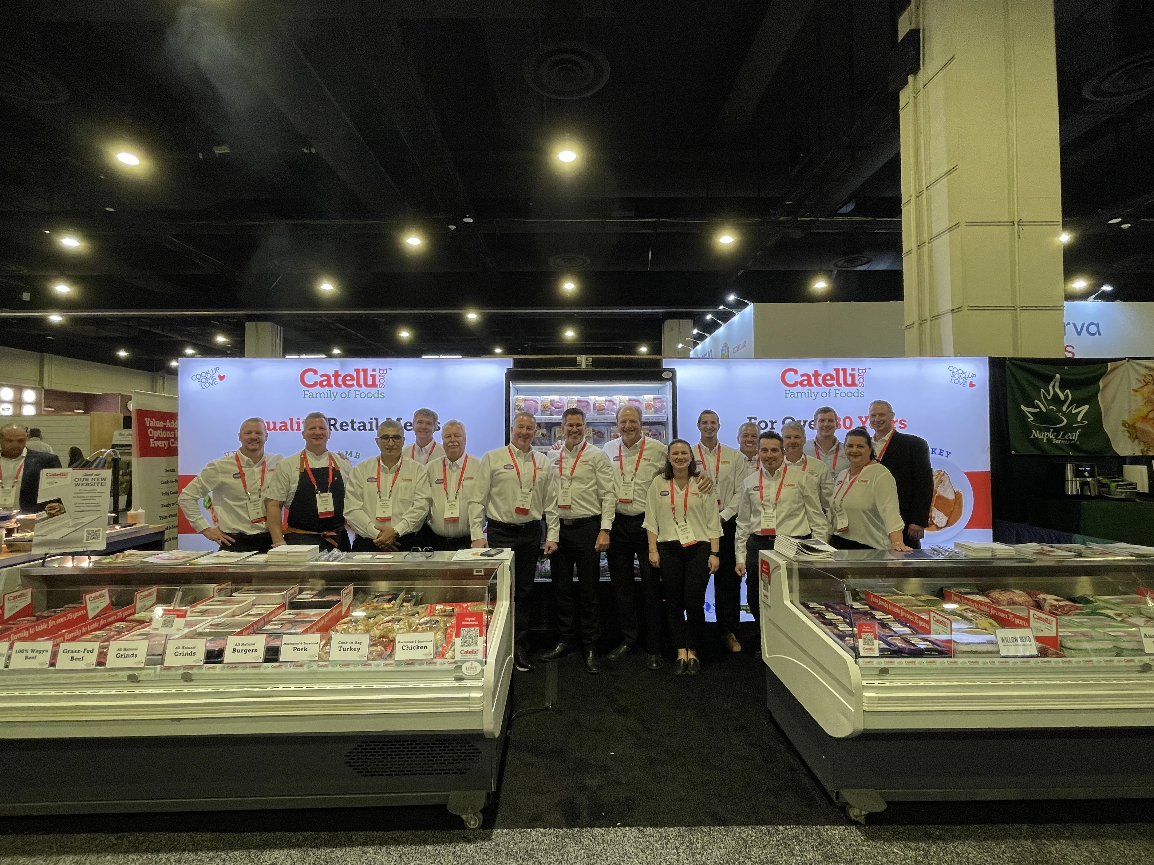 <p>Catelli Brothers sales reps at the booth at the 2026 Annual Meat Conference</p>